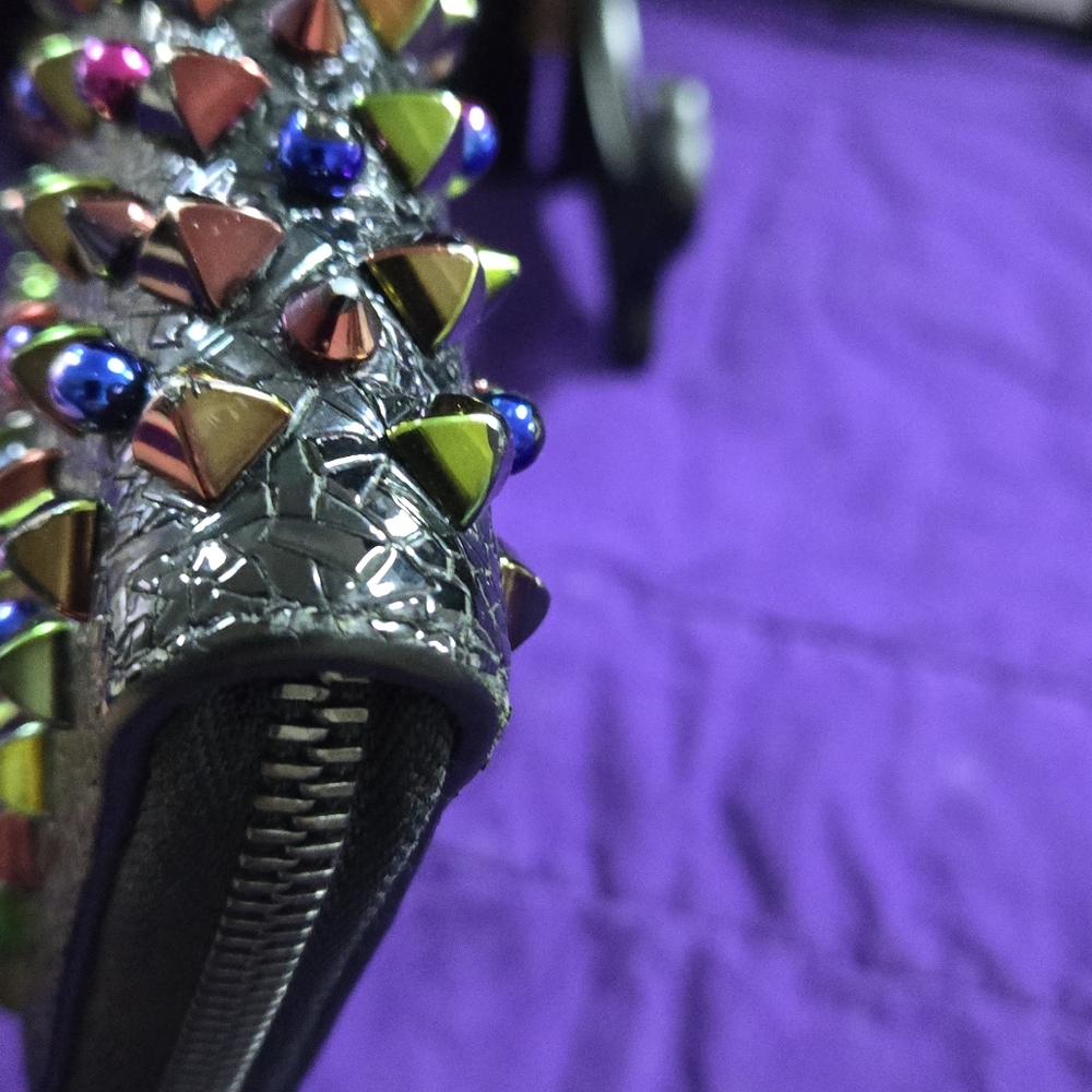 Christian Louboutin Panettone Multicolor Studded Wallet - Picture 8 of 15